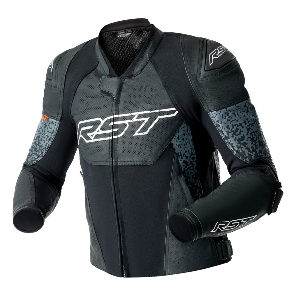 RST RST RST Pro Series Supersport-K D3O Leather Jacket Grey/Black  